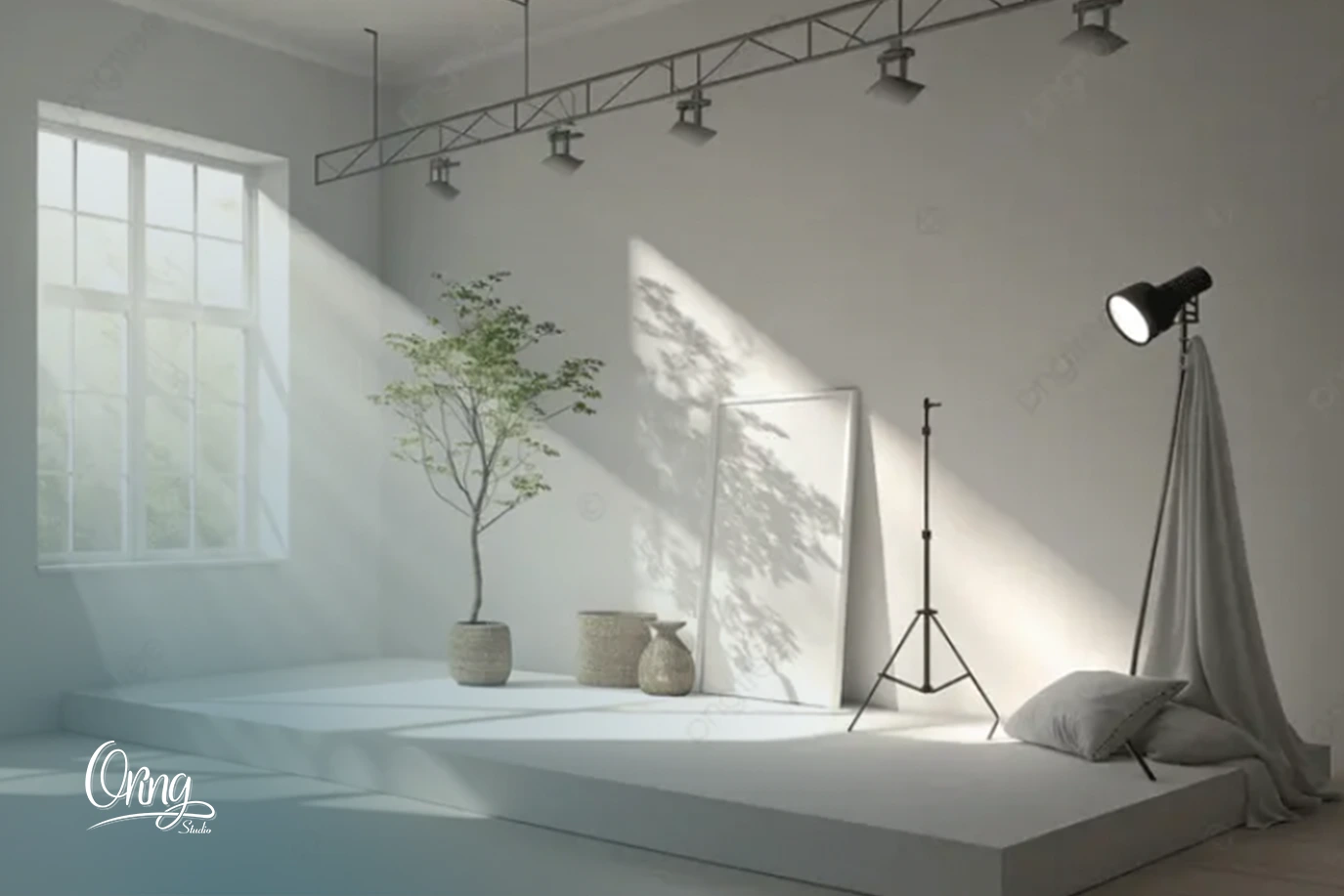 chụp ánh sáng tự nhiên cho bé tại studio 