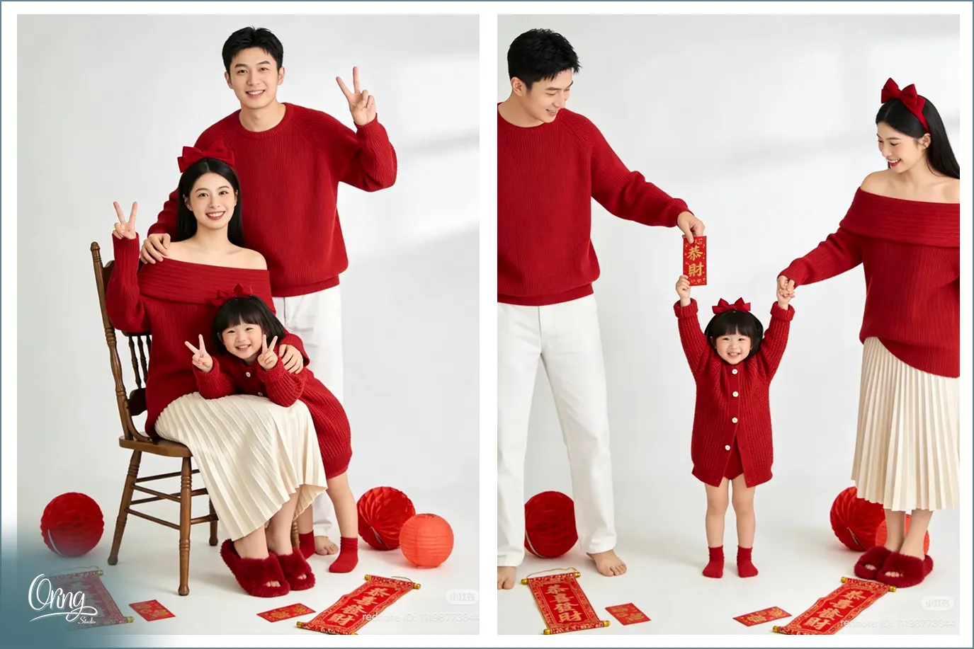 Phối đồ áo đỏ cùng tông màu với quần kaki kem